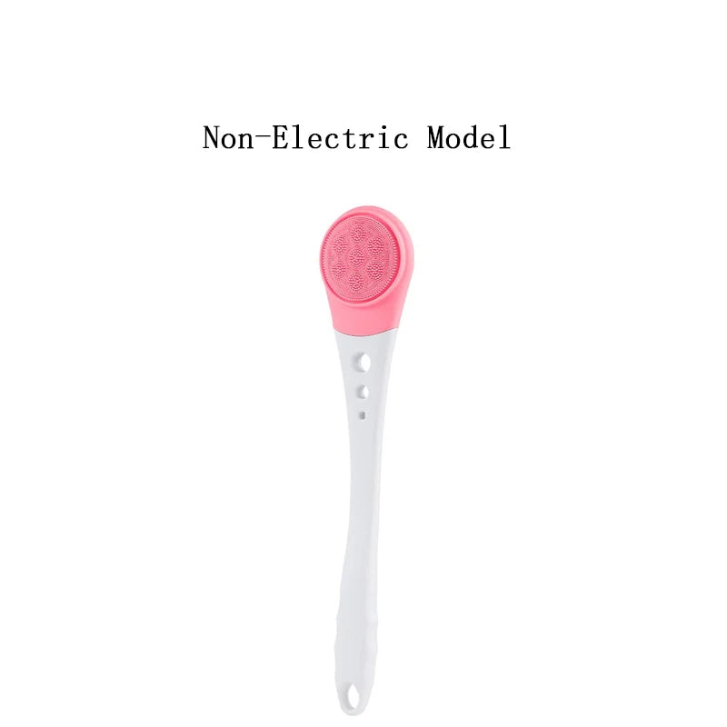 Silicone Body Scrubber Electric Shower Brush Cordless USBcharge Bath Washing Silicon Back Massage Foot Exfoliating Skin Friendly