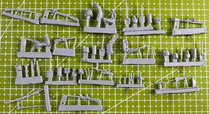 Large Expansion Pack, 1/35 Cast Resin Model Kit, Winter Team, Suitable for Scene Layout, Unpainted Model Kit, Requires Assembly