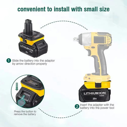 DCA1820 Power Tool Adapter USB Power Bank For Dewalt 20V Li-ion Battery DCB200 for Dewalt 18V Ni-cd Ni-mh Battery Tools DC9096