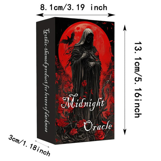 Midnight Oracle Card Deck, Gothic Dark Fantasy Themed Cards, Includes Paper Instructions, Perfect for Enthusiasts & Collectors,