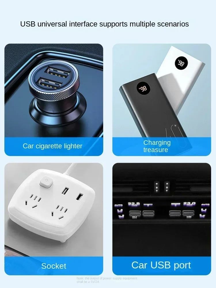 3-speed Car Seat Back Cooling Fan USB Charge Dual Head Fan 360 Degree Rotation Neck Cooler for Summer Car Accessories