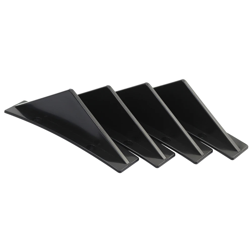 Universal 4 Wing Car Rear Bumper Lip Diffuser Splitter Spoiler Shark Fins For Chevrolet Chevy Camaro For Citroen Peugeot Mazda