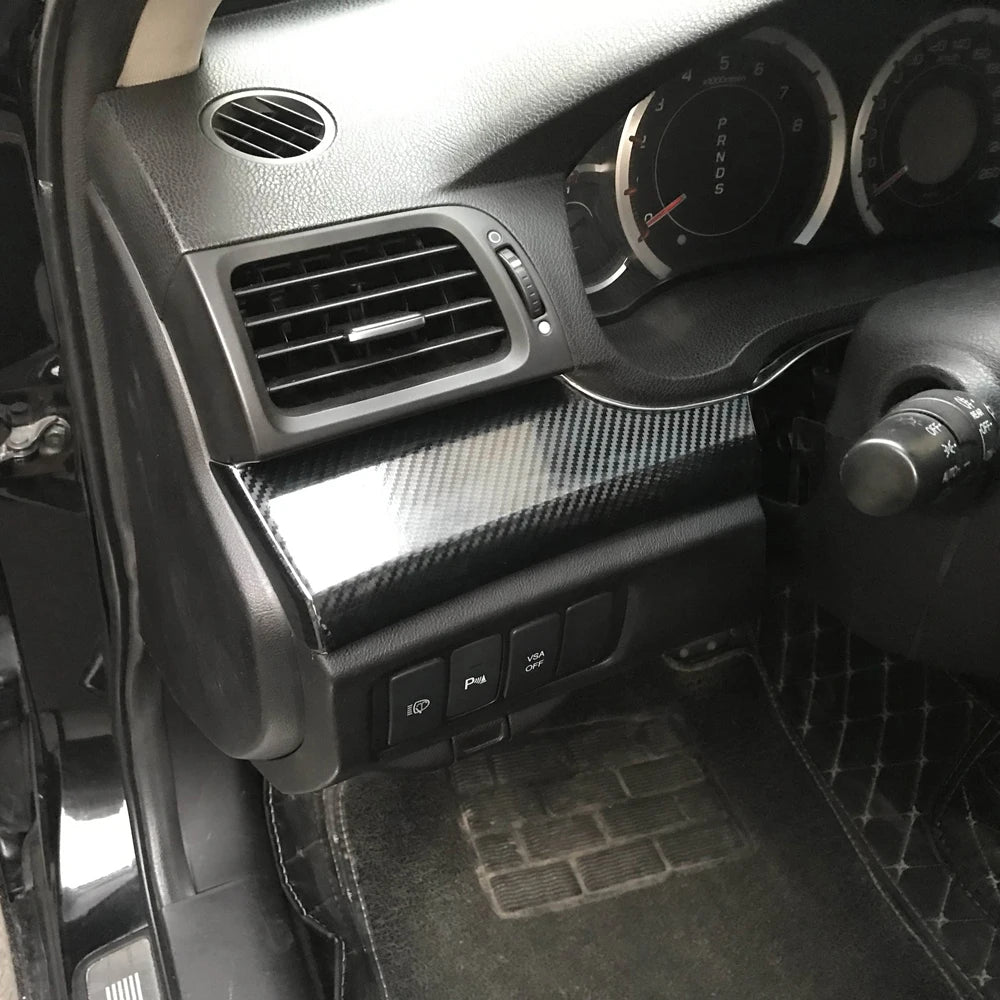 For Acura TSX CU2 2009-2013 Car-Styling 3D/5D Carbon Fiber Car Interior Center Console Color Molding Sticker Decals Parts