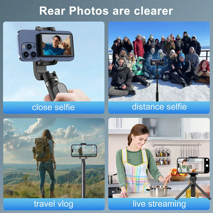 Magnetic Phone Vlog Selfie Monitor Screen, Wireless Back Camera Monitor for Live Streaming & Video Recording, iPhone & Android