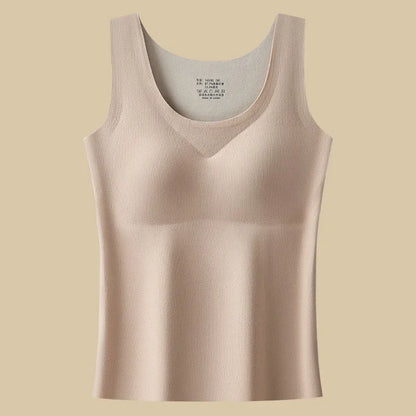 M-2XL For 40-75kg German Velvet Thermal Tank Top Women With Chest Pad Autumn and Winter Thickened Seamless Underwear