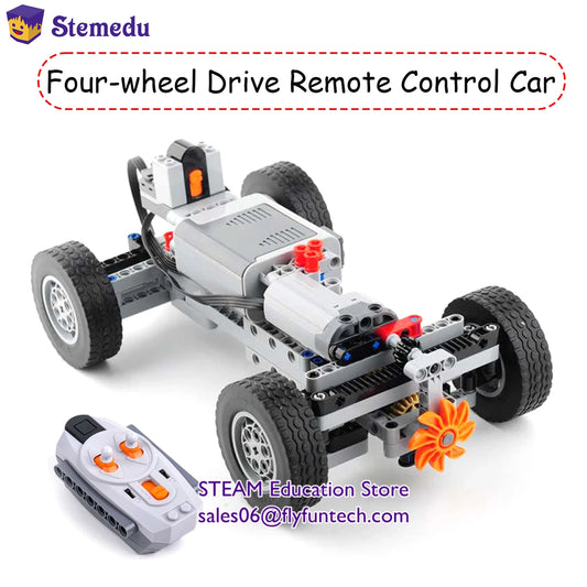 Four-wheel Drive Remote Control Car Motor Power 4WD RC Car Kit 32019 86652 Wheel Building Blocks Compatible with Legoeds RC Car