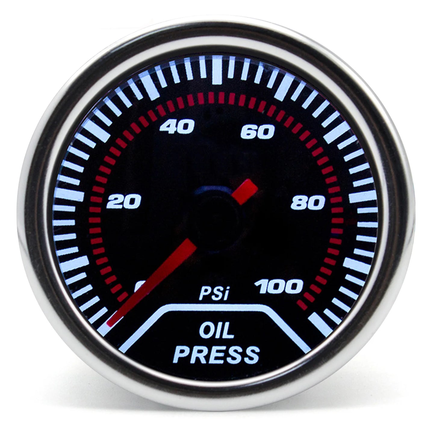 2" 52mm Universal 12V LED Smoke Len -1~0~2 BAR Turbo Boost Gauge Meter / Turbo Boost Meter with White LED Backlight For 12V Car