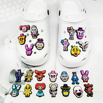 24-100PCS Shoes Charms Accessories DIY Bubble Slides Clogs Sandal Garden Shoe Decoration Buckle Kids X-mas Gifts