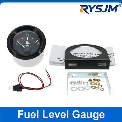 Auto Temperature Meter with Sensor 1/8 NPT 52mm LED Digital Oil /Water Temp Indicator PSI Oil Press Black Gauge Fit Gasoline Car