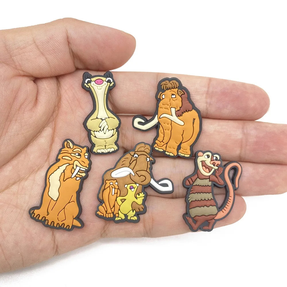12-100Pcs Ice Age Shoe Charms Pin Cartoon Clog Sandal Accessories DIY Shoe Decoration Wristband Women Girl Party X-mas Gifts