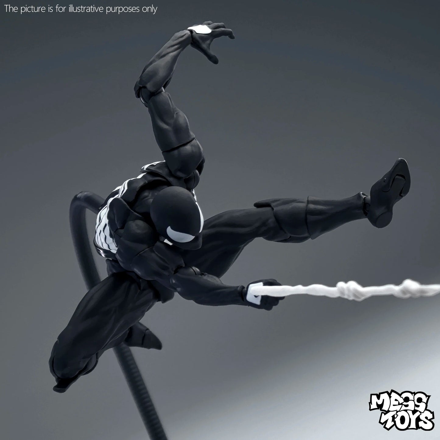 New MessToys Spiderman Figure CT Toys Black Red Spider Man Figurine Mess Toys Action Figure Custom Model Gift Kid Customized Toy