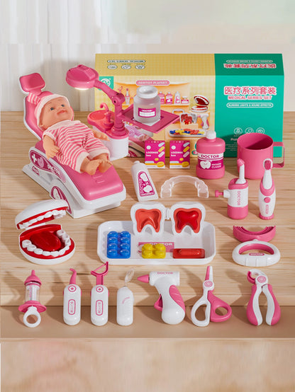 Kids Doctor Set Dentist Nurse Pretend Play Toys Simulated Stethoscope Medical Tool Kit Medical Role Play Accessories Fun Gifts ﻿
