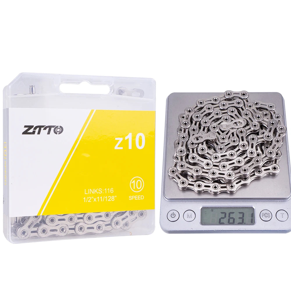 ZTTO MTB Road 10 Speed Bike Chain Silver Gold Rainbow SL SLR 10s Bicycle Power Lock High Quality 116 Links 10v Current