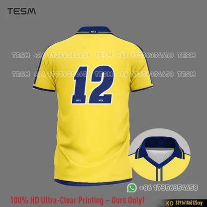 Summer Sports POLO Shirt Men Casual Short Sleeve Lapel Printed T-shirt Striped Retro Fashion Top Outdoor Team Breathable POLO