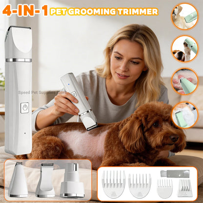 New 4-in-1 Electric Pet Multi functional Beauty Tool Set Dog Hair Clipper Rechargeable Pet Hair Clipper Shaver Cat Supplies
