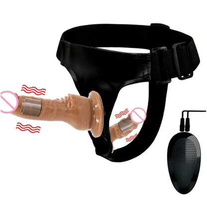 Strap On Big Dildo Vibrator Strapon Ultra Elastic Harness Belt  Adult Sex Toys For Woman Lesbian Double Penis Realistic Dildos