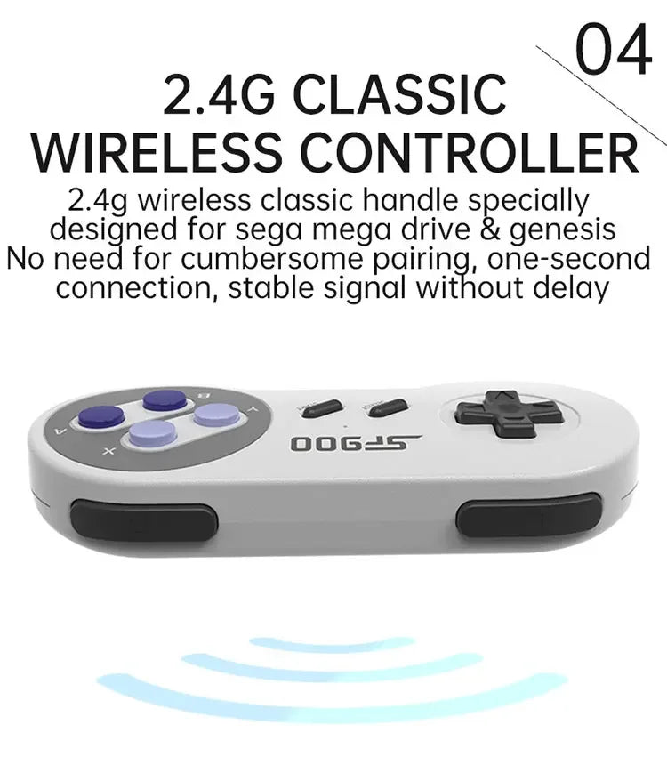 SF900 Retro Console With 5000 Built-In Games TV Game Controller Comes with Dual Wireless Gamepads Game Controller Classic Game