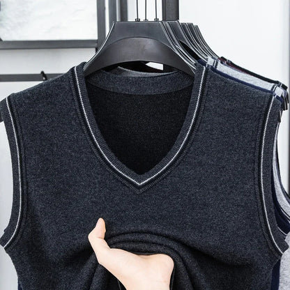 2026 Men's Casual Sweater Vest Warm Comfortable Autumn Winter Fashion Outerwear