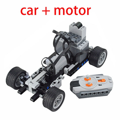 MOC Technical Bricks Car Building Block 4WD Front Axle With Differential for Mechanism Front Suspension Streering System