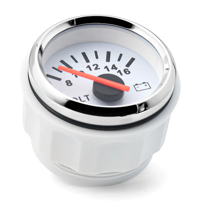 52mm Volt Gauge Marine Auto Voltmeter Universal 8-16V Waterproof Gauge Car Boat Instrument Red Backlight 12V Car Voltage Gauge