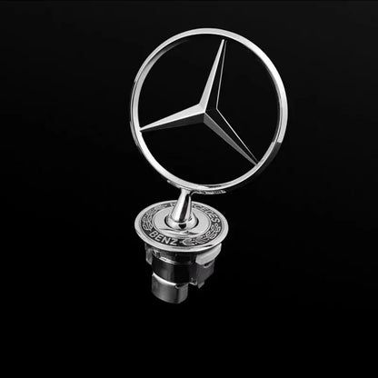Car Bonnet Label Badge 3D Star Zinc Alloy Car Front Hood Emblem Mercedes Benz  W203 W204 W205 W206 W212 W213 W222 W223 E300 WWWA