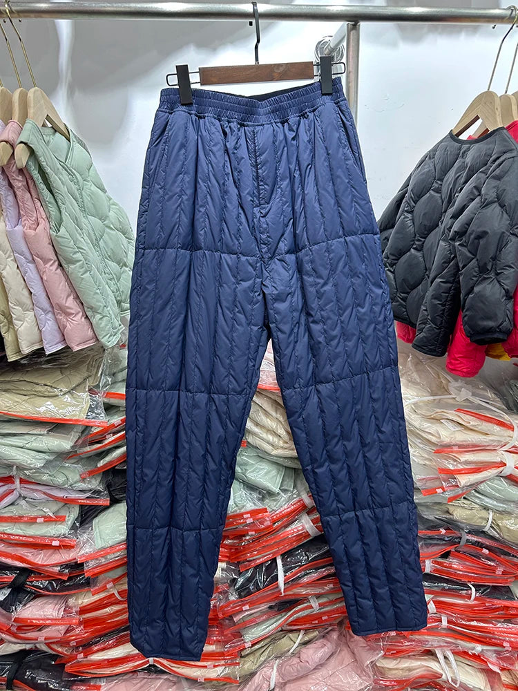 Men's Winter down Pants Lightweight Cotton Underwear Trousers Extra Large Size High Waist Special Large Business Casual Pure ...