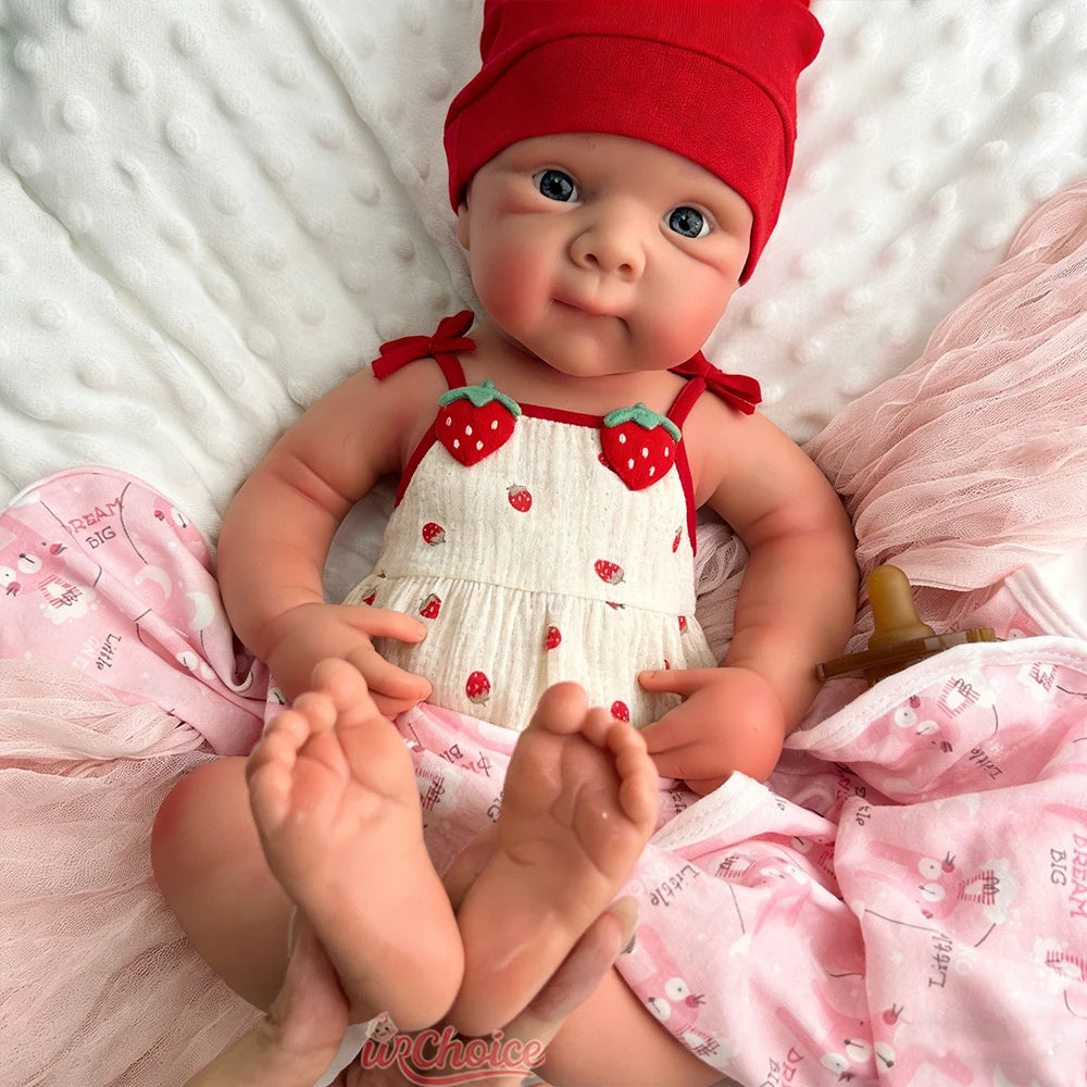 20Inch Open Mouth Bettie Full Soft Silicone Reborn Baby Girl 3D Skin Lifelike Details Doll Emotional Support for Dementia