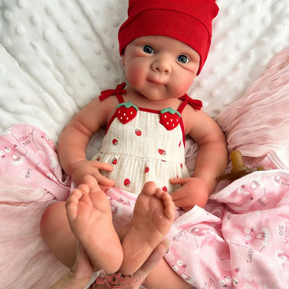 20Inch Open Mouth Bettie Full Soft Silicone Reborn Baby Girl 3D Skin Lifelike Details Doll Emotional Support for Dementia
