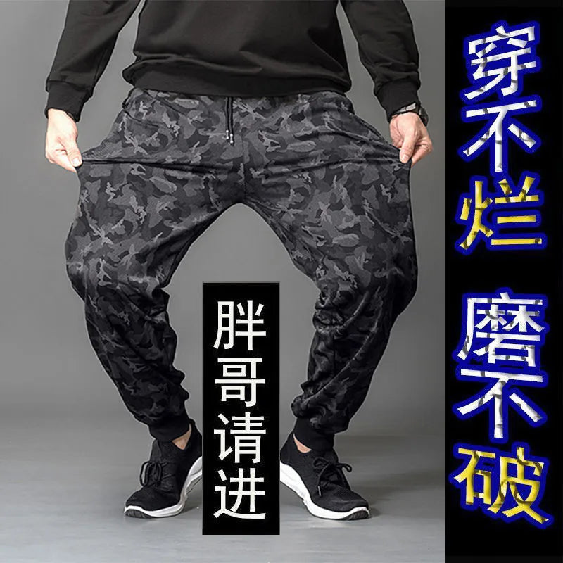 plus Size 280 Pounds Extra Large Camouflage Men's Casual Pants Spring Autumn Fat People Sports Trousers Youth Active Style
