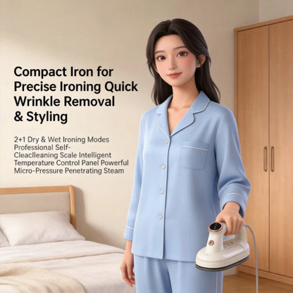 Portable Handheld Mini Steam Iron Household Clothes Wrinkle Removal Ironing Machine for Home Travel Use