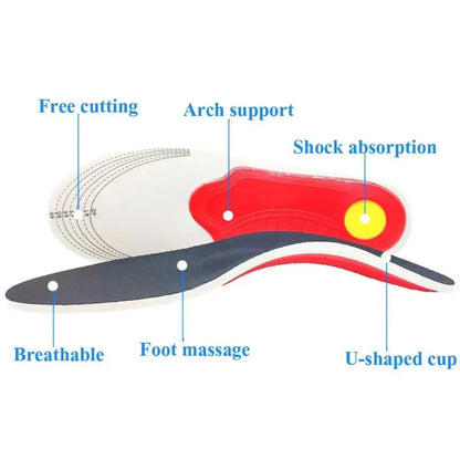 1-6pairs Orthopaedic Insoles Sole Shock-absorbing Insoles Orthopaedic with Arch Support Feet Ease of Air Movement Damping Insole