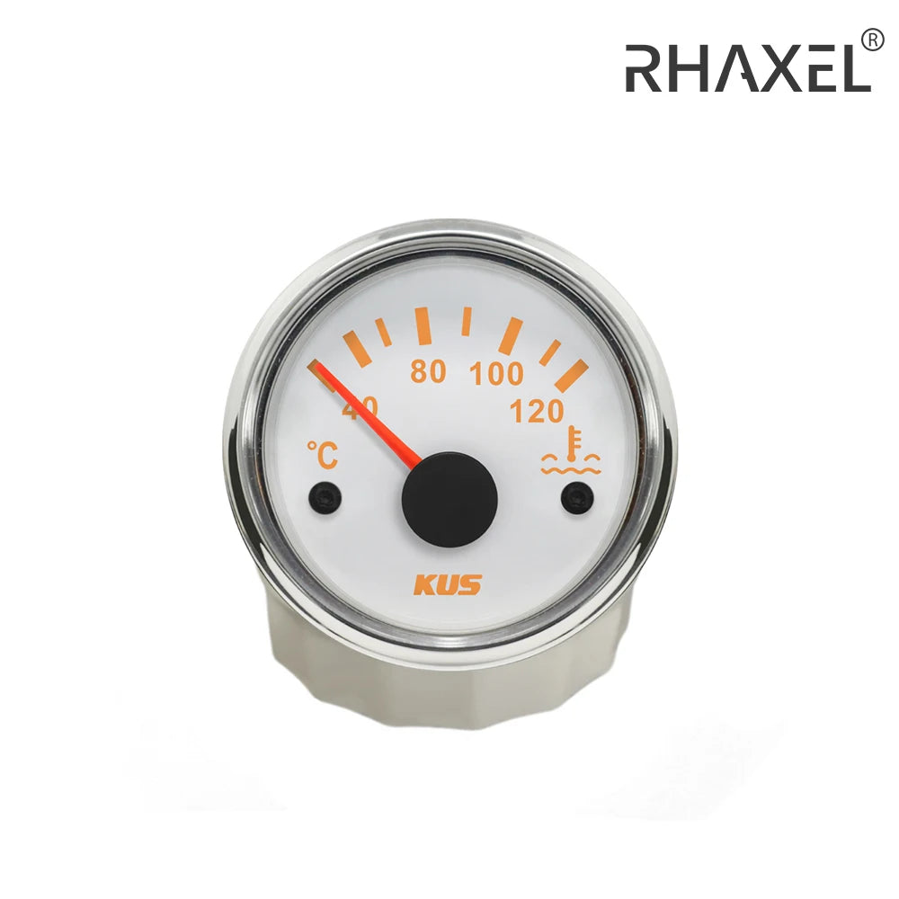 KUS Water Temp Temperature Gauge Meter Indicator 40-120℃ with Backlight 12V/24V 52MM(2") for Car Truck Sailboat