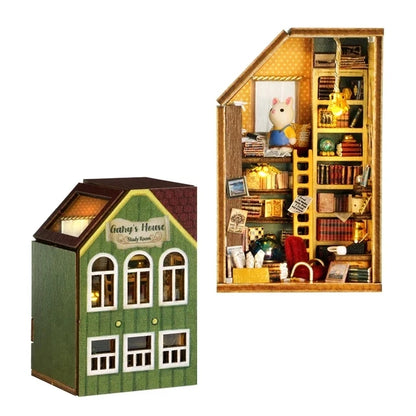 Case Wooden Miniature Doll House DIY maiso Handmade Assembly Model Building Kit 3D Puzzle Toy Birthday Gift Dollhouse Miniatures