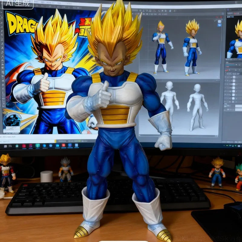 CS Dragon Ball 1/6 Scale Vegeta Action Figure Super Saiyan Demonic Berserk Anime Statue Desktop Decor For Anime Collectors