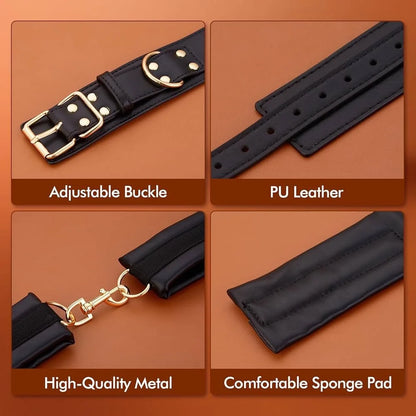 Couple Body Restraint Adult Toy 18+ Handcuff Thigh Split Sex Toy BDSM Erotic SM Slave Cosplay Games Bondage Gear Fetish Harness
