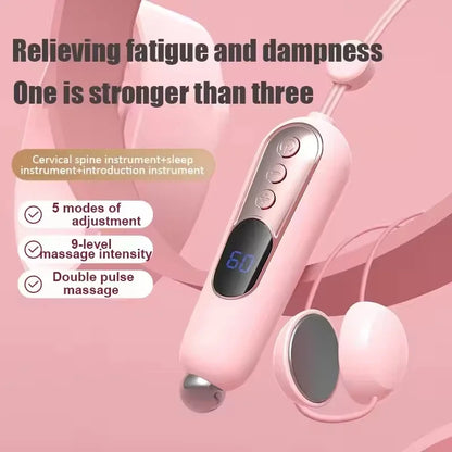 3 In1 New Massager Handheld Sleep Aid Device Portable Microcurrent Face Eye Massage Mini Heating Neck & Shoulder Relax Massager
