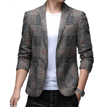 Spring Autumn Top Casual Suit Men's Wool Small Suit Middle-aged Young Korean Version Single West Jacket Autumn Men's Top