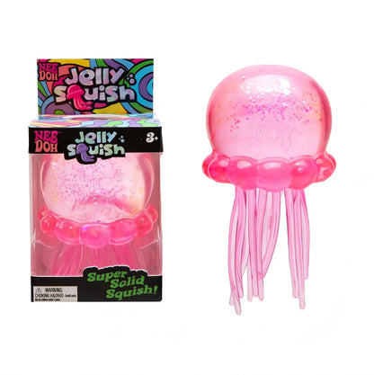 NeeDoh Trending Jellyfish & Cube Squish Toy, Soft Jelly Squeeze Stress Relief Fidget Toy, Sensory NeeDoh for Kids & Adults