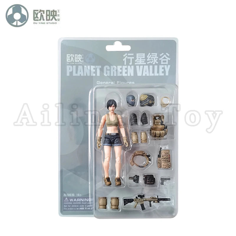 Ou Ying Studio 1/18 Planet Green Valley PGV 3.75inch Action Figure Girls War EFSA Female Figures Anime Model