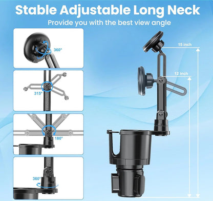 Car phone holder, multifunctional car cup holder suction, mobile phone navigation holder, magnetic wireless charger