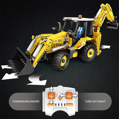 NEW 2466pcs Bulldozer Excavator Truck Remote Control Model Building Blocks Bricks Puzzle Toy Birthday Christmas Gifts For Boy