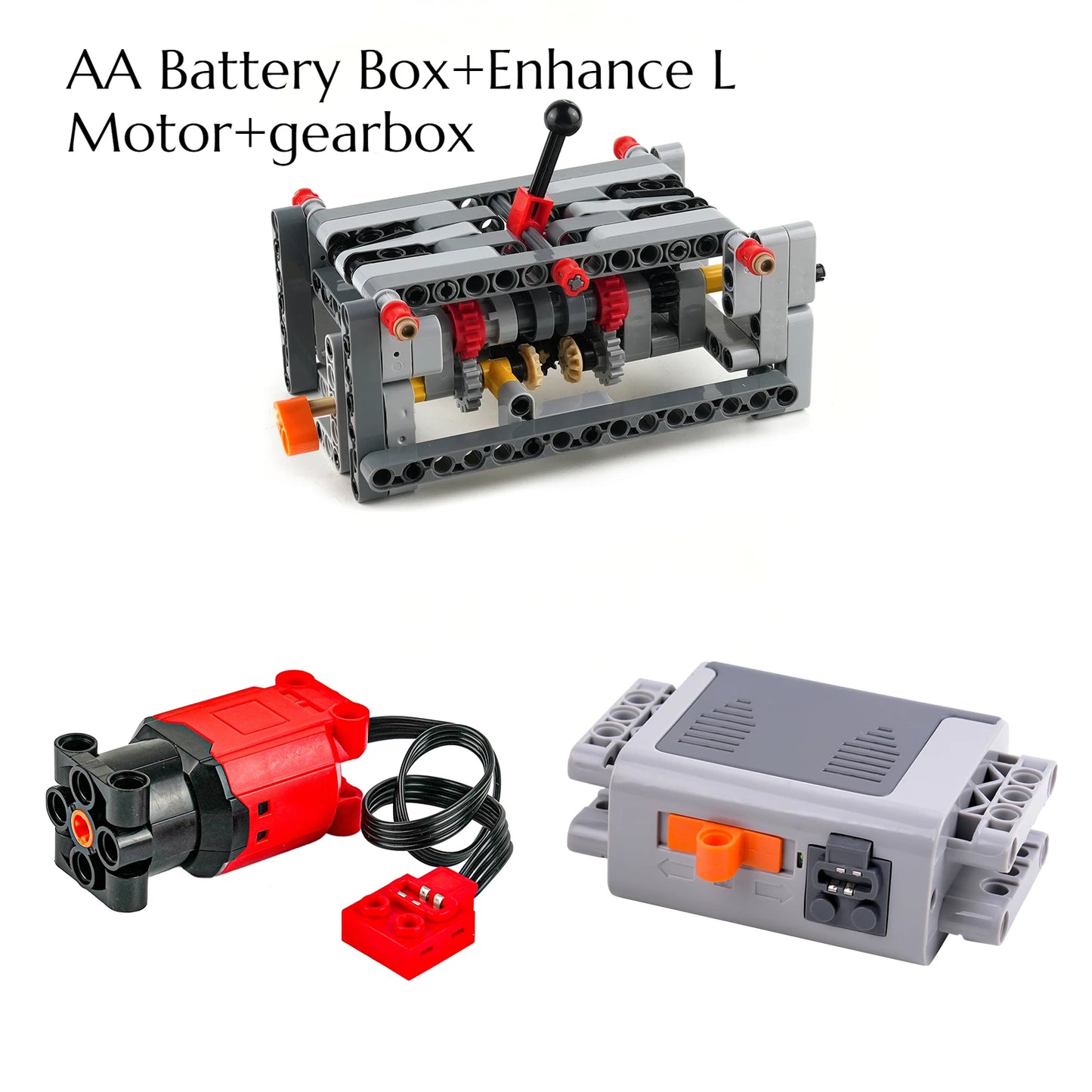 MOC 5 Speed with Reverse Gearbox Technology Modified Parts Building Blocks Transmission Model Kids Education Toy Creative Gift