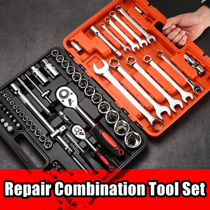 Advanced Car Repair Kit , Ratchet Wrench Set with Sockets Screwdriver Bits, Professional Tool Set, Car Maintenance Essentials