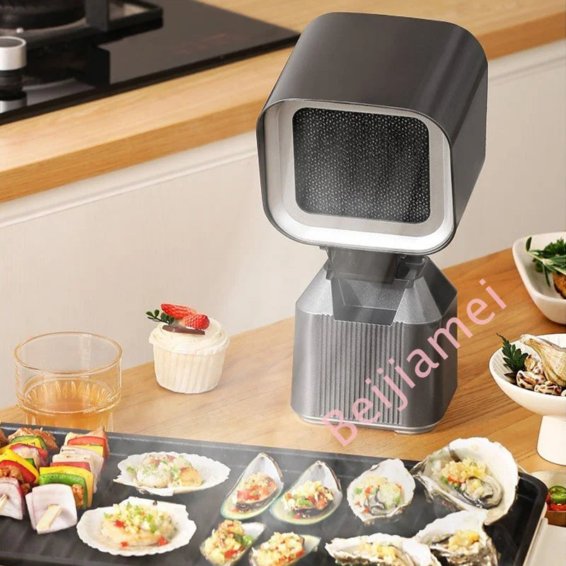 Portable Exhaust Fan Kitchen Hood Extractor Barbecue Desktop Range Hoods Small Suction Cooker Hood Adjustable Speed