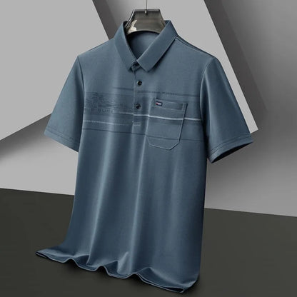 Top Grade Business Designer Summer Polo Shirt Men New Regular Stretch Brand Short Sleeve Casual Luxury Fashions Men Clothes