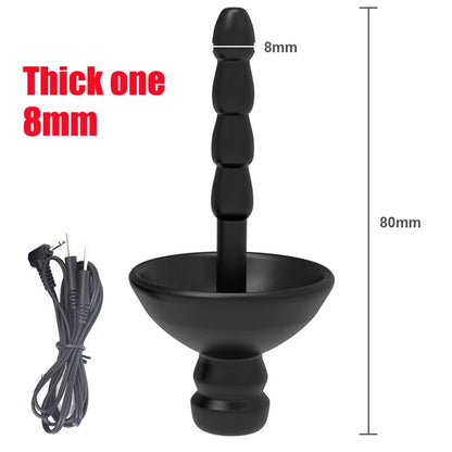 Electric Shock Bdsm Cock Sheath Ball Stretcher Host Cable E-stim Penis Ring Electro Sex Toy for Men Glans Testicle Loops Massage