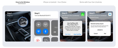OTTOCAST Play2Video Ultra Wireless CarPlay Android Auto Adapter Built-in Youtube Netflix Video Box Car Accessories