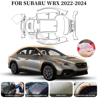 9Mil For Subaru WRX 2022-2024 PPF TPU Pre-cut Paint Protection Film Anti-Scratch Invisible Clear Resistant Car Wrap Film