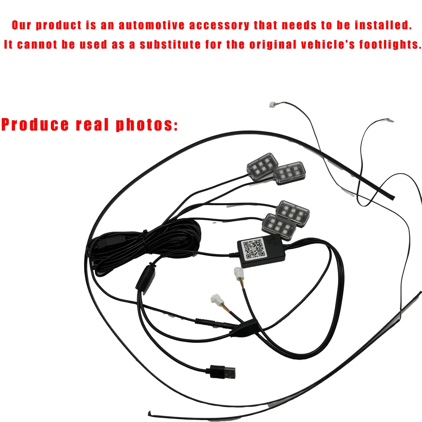 For Tesla Model 3 Model Y Car Ambient Light 60 Seconds Automatic OFF Module With USB Expansion Dock RGB APP Dashboard Lighting