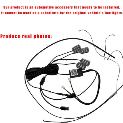 For Tesla Model 3 Model Y Car Ambient Light 60 Seconds Automatic OFF Module With USB Expansion Dock RGB APP Dashboard Lighting